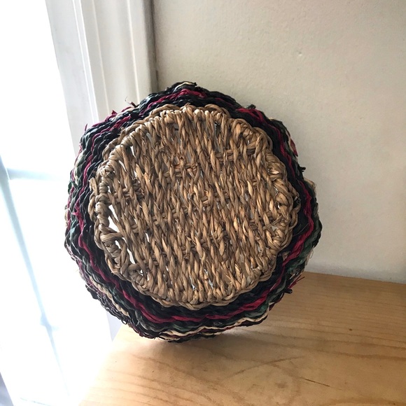 Multi Color Seagrass/Wicker Basket - Picture 6 of 7